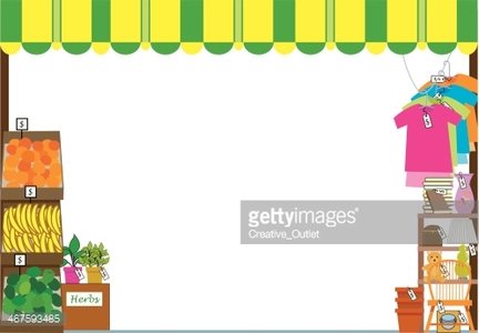 432x300 Flea Market Frame C Stock Vectors