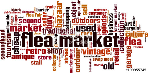 500x248 Flea Market Word Cloud Stock Image And Royalty Free Vector Files