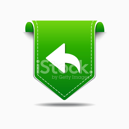 440x440 Flecha Redonda Verde Vector Icono Stock Vector
