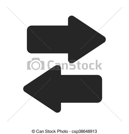 450x470 Plano, Illustration., Aislado, Vector, Icono Flecha. Illustration