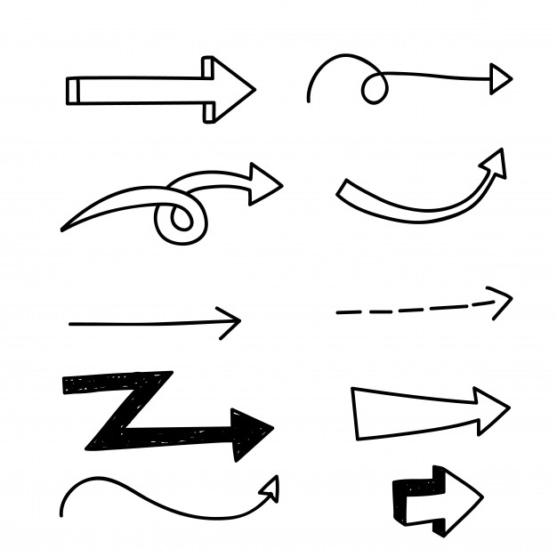 626x626 Arrow Doodle Vector Premium Download