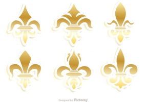 285x200 Golden Fleur De Lis Free Vector Graphic Art Free Download (Found