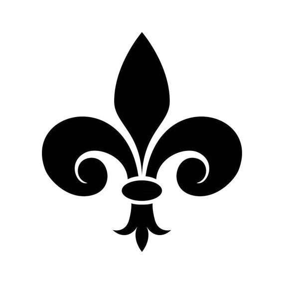 570x570 Fleur De Lis Emblem Graphics Svg Dxf Eps Png Cdr Ai Pdf Vector Etsy