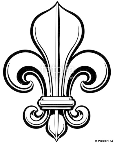 397x500 Fleur De Lis Vector Linework Illustration Stock Image And Royalty