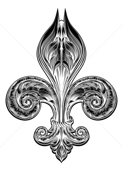 434x600 Fleur De Lis In Vintage Style Vector Illustration Christos