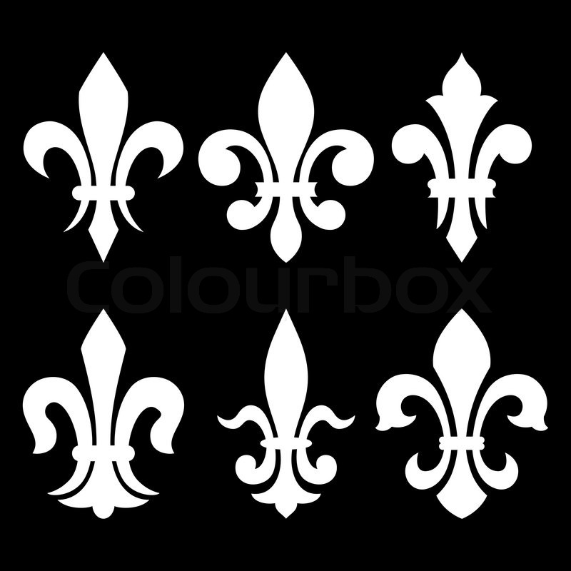 800x800 Heraldic Symbols (Fleur De Lis) Stock Vector Colourbox