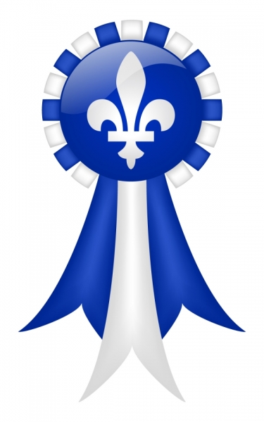375x600 Quebec Fleur De Lys Ribbon