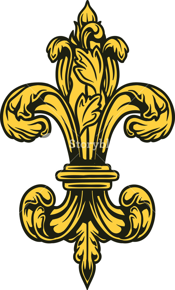 603x1000 Fleur De Lis Vector Element Royalty Free Stock Image