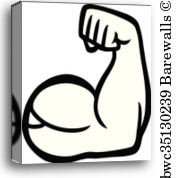 176x178 Canvas Print Of Biceps Flex Arm Vector Icon Barewalls Posters