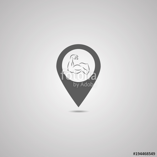 500x500 Biceps Flex Arm Vector Icon Stock Image And Royalty Free Vector