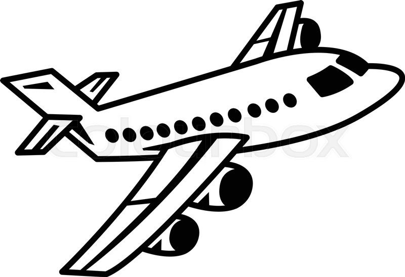 800x548 Airplane Flying Vector Icon Stock Vector Colourbox