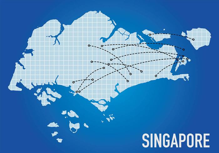 700x490 Singapore Flight Maps Background Vector