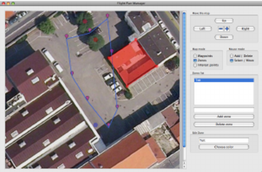 850x560 The Background Map, With The Flight Plan And The Vector