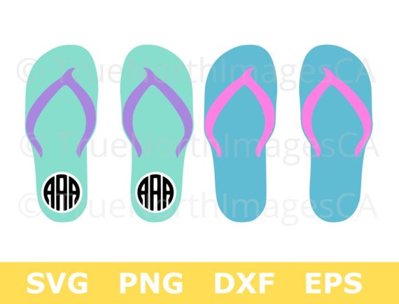 570x434 Flip Flop Svg Flip Flops Svg Flip Flop Monogram Svg Flip Etsy