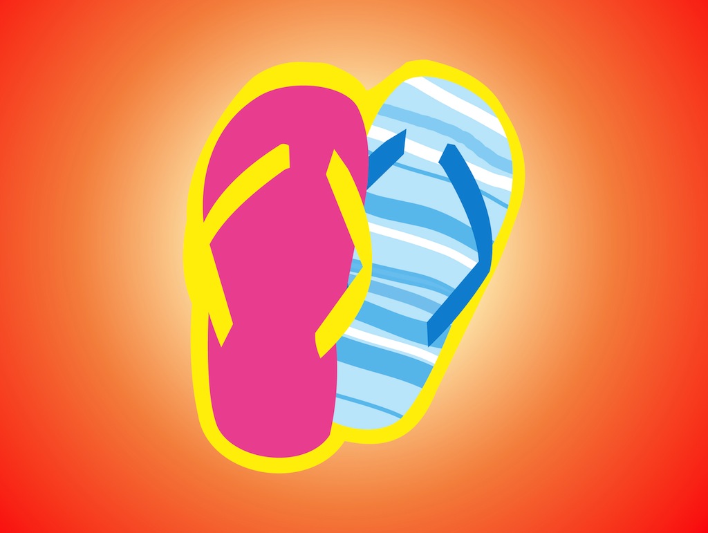 1024x771 Flip Flops Vector Vector Art Amp Graphics