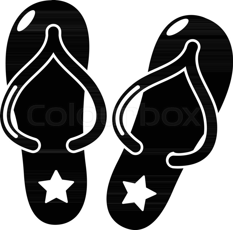 800x792 Flip Flops Icon. Simple Illustration Of Flip Flops Vector Icon For