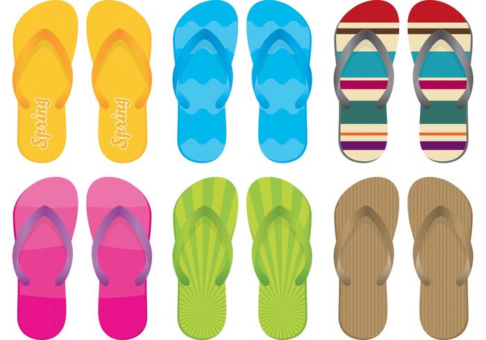 700x490 Sandals And Flip Flop Vectors