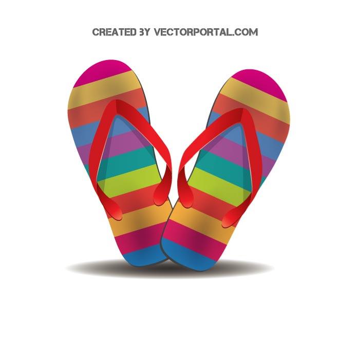 660x660 Flip Flops Vector Image