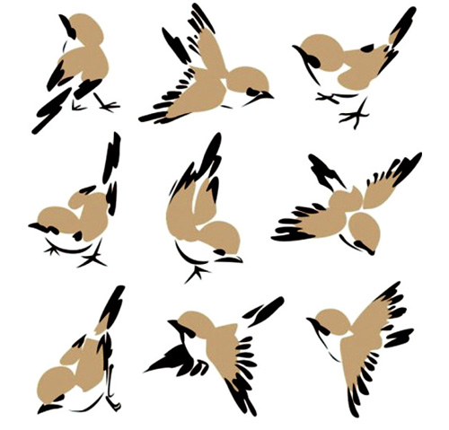 500x479 Cute Sparrow Vector