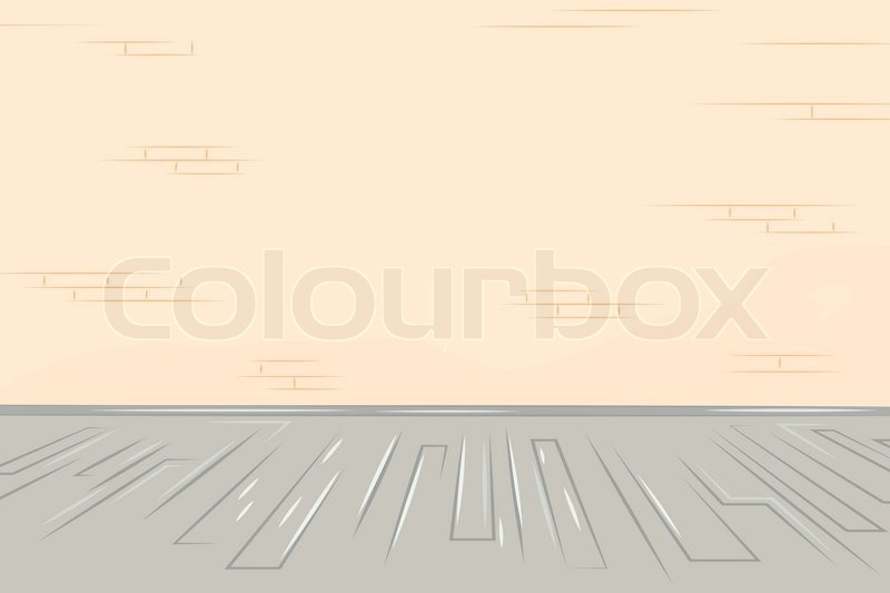 800x533 Old Brick Wall Wooden Floor Vector Image Stock Vector Colourbox