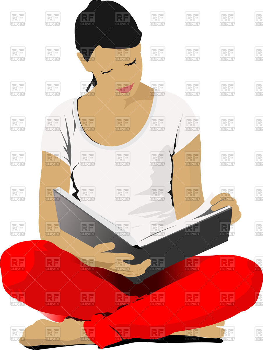 903x1200 Young Studying Woman Reads Book
