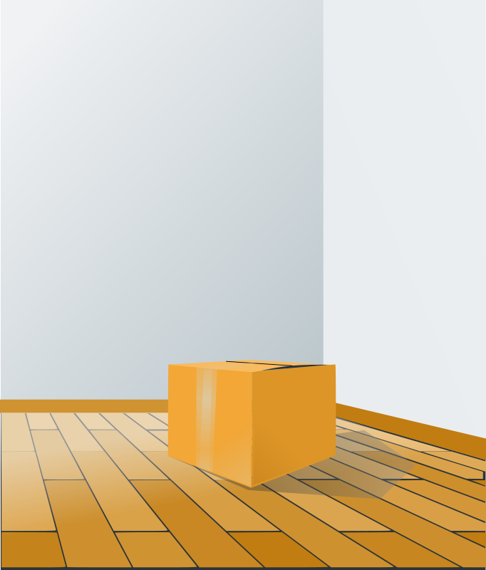 682x800 Box Over Wood Floor Free Vector 4vector