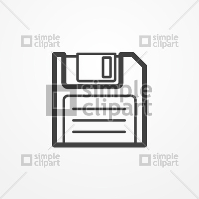 400x400 Floppy Disk Icon Vector Image