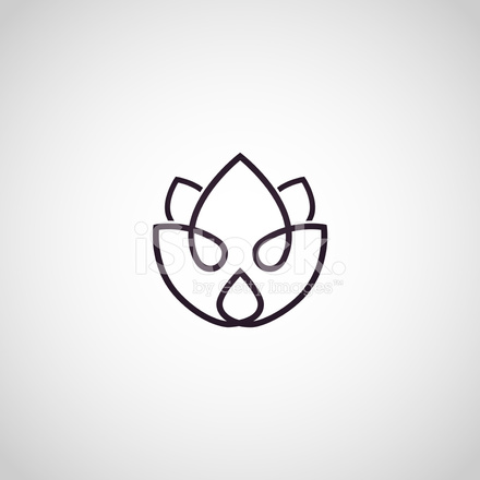 440x440 Vector De Logotipo De Flor De Loto Stock Vector