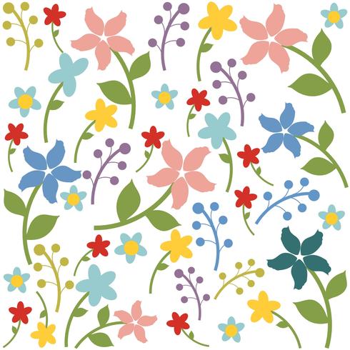 490x490 Seamless Floral Background Vector