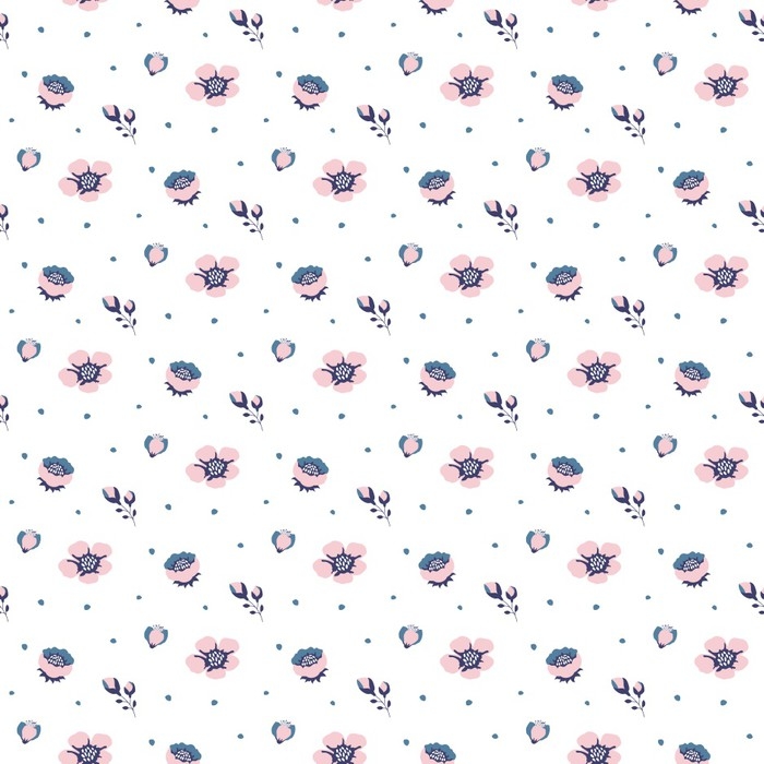 700x700 Seamless Pattern In Small Flower. Cute Floral Background. Vector