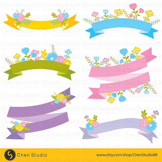 570x570 Cute Floral Banner Vector