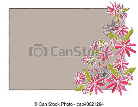 450x348 Fancy Flowers Banner Vector Illustration.