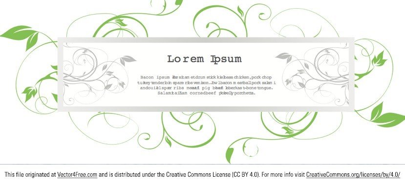 829x378 Free Green Floral Swirl Banner Psd Files, Vectors Amp Graphics
