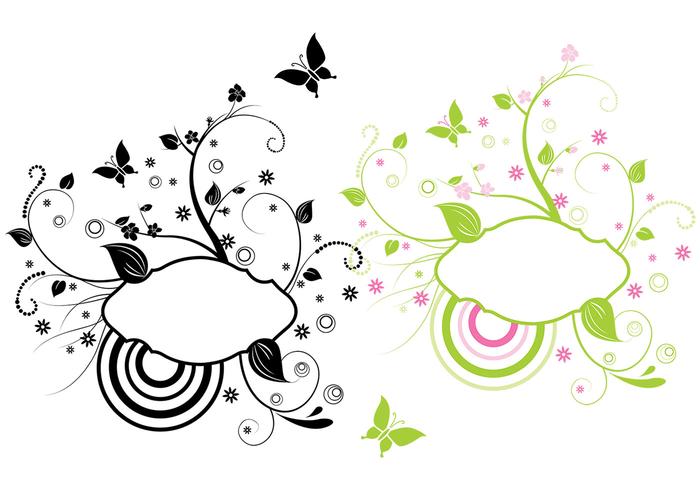 700x490 Modern Floral Vector Banner Pack