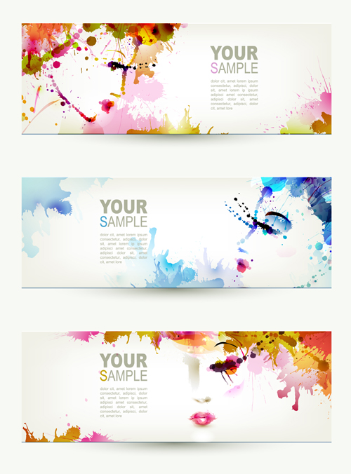 500x676 Watercolor Floral Girls Banner Vector 02 Free Free Download