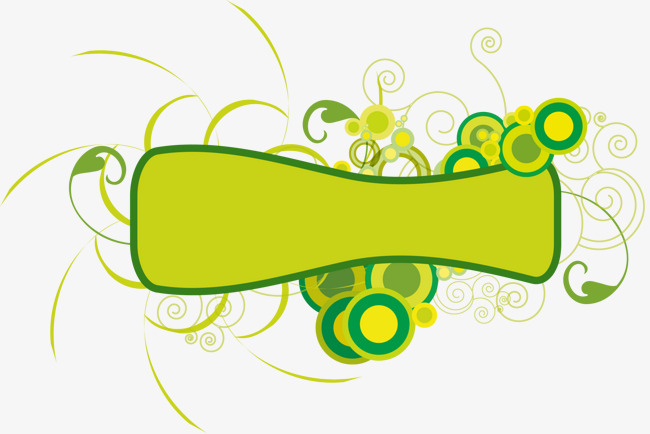 650x434 Abstract Green Floral Banner Vector Material, Abstract Vector