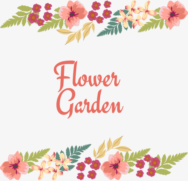650x625 Beautiful Flowers Border Vector, Border Vector, Garden, Flowers