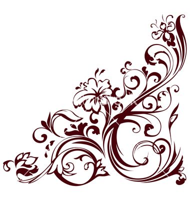 380x400 Floral Corner Vector 968803