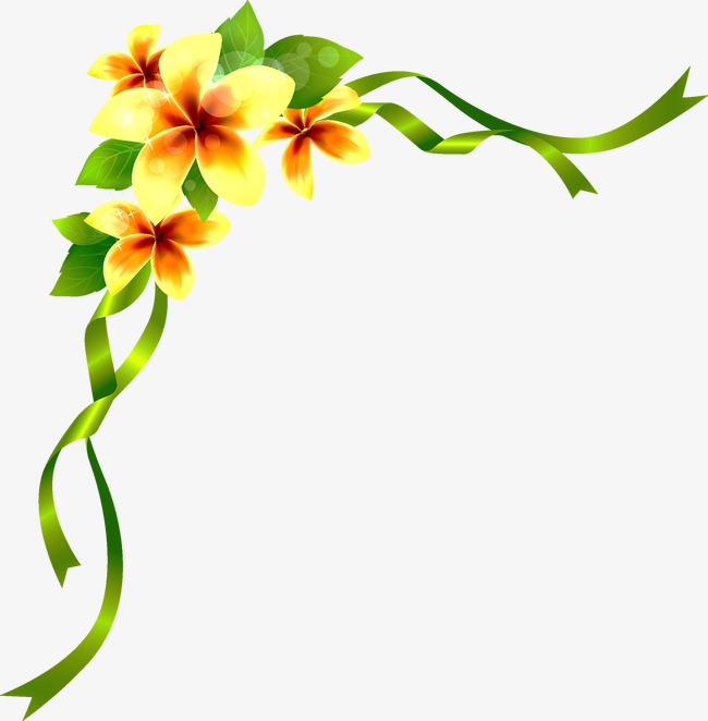650x662 Flowers Corner Decoration, Corner Vector, Decoration Vector