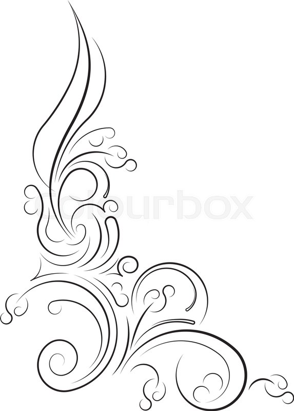 573x800 Ornamental Floral Corner. Vector Illustration For Your Design Or