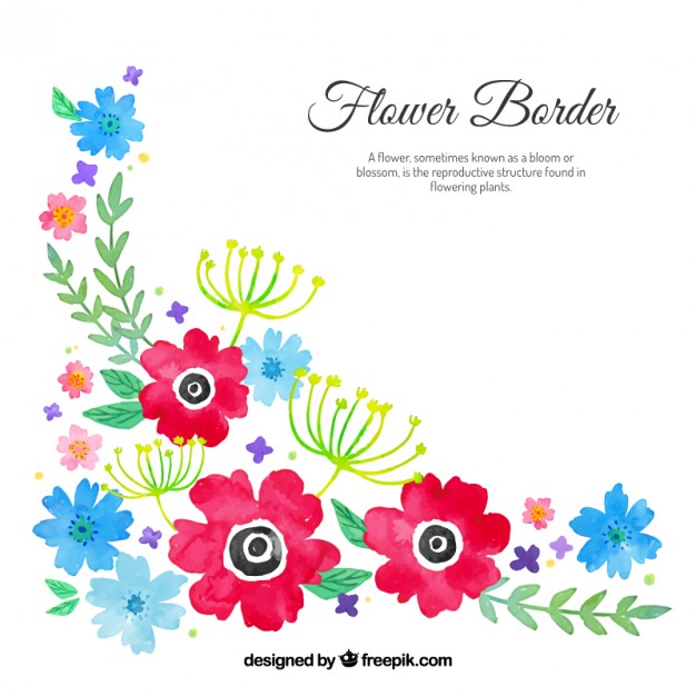 626x626 Watercolour Floral Corner Vector Free Download