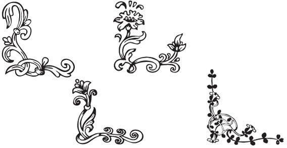 568x294 Floral Corner Vector Illustration 123freevectors
