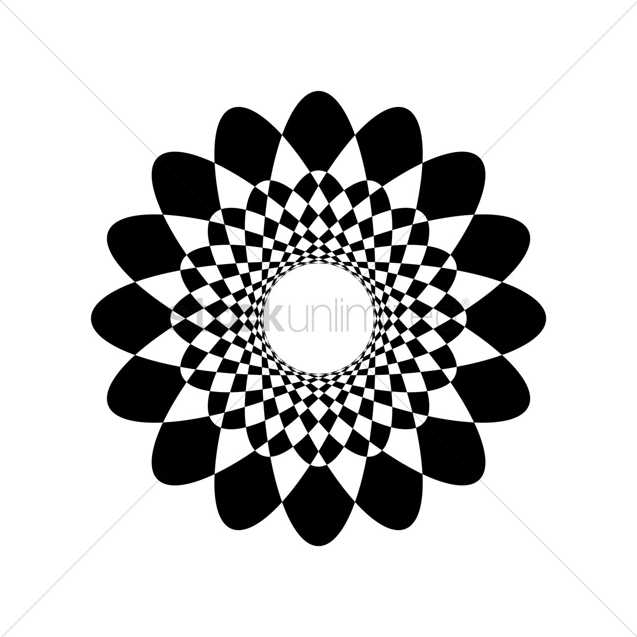 1300x1300 Geometrical Floral Design Vector Image