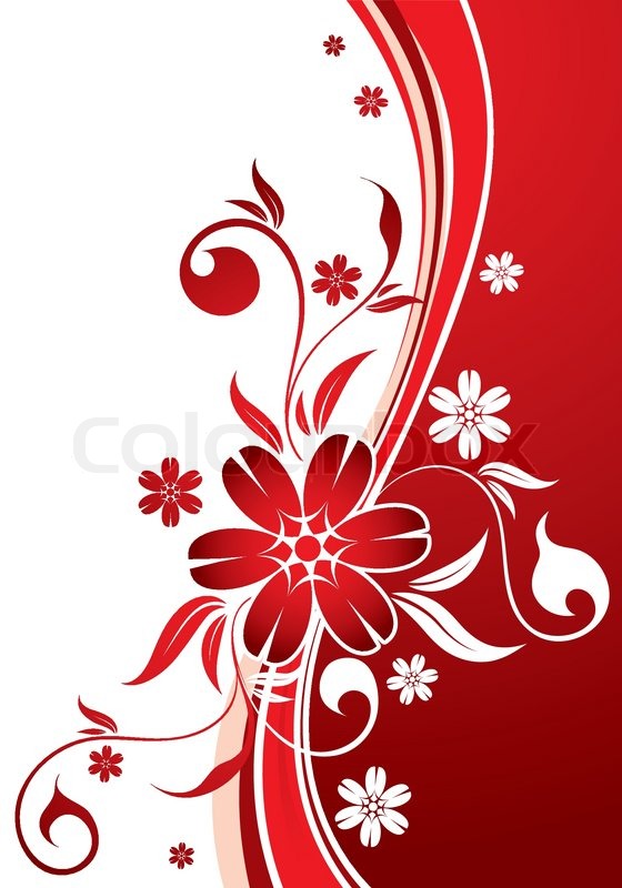 560x800 Floral Background With Wave Pattern, Element For Design, Vector