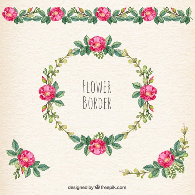 626x626 Floral Borders Free Download