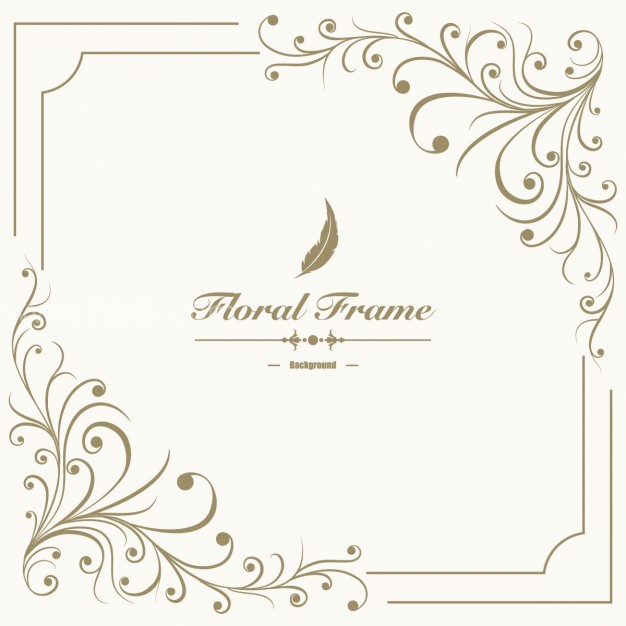 626x626 Vector ] Floral Frame Background Free Download