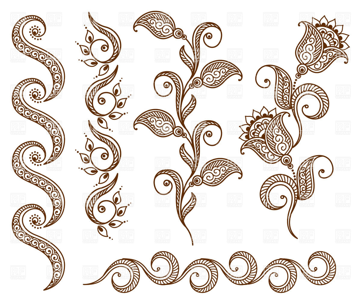 1200x999 Collection Of Floral Ornamental Design Elements Vector Image