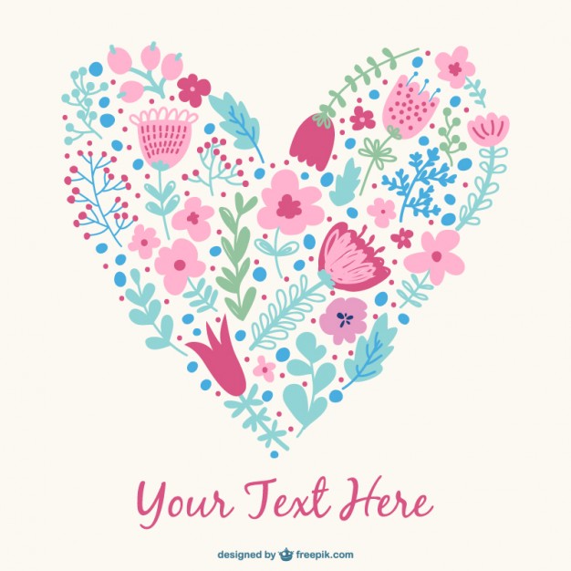626x626 Floral Heart Design Vector Free Download