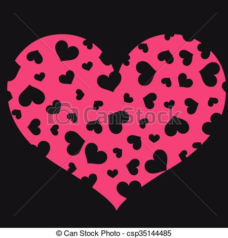 450x470 Abstract Floral Heart Vector