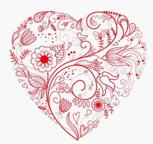 306x288 Greeting Floral Heart Vector Ai,eps Format Free Vector Download